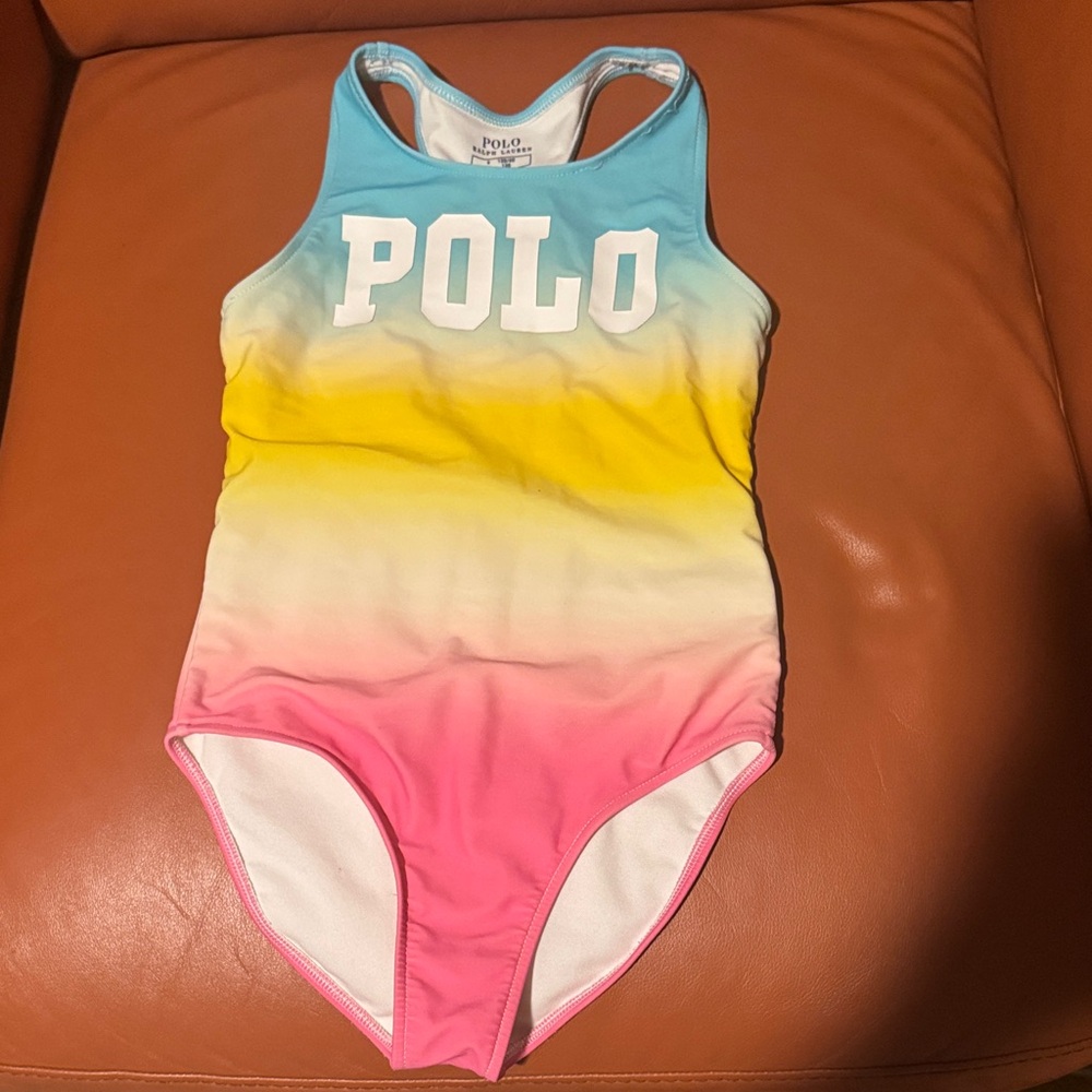 Polo by Ralph Lauren Kids Swim One Piece - Blue, Yellow, Pink